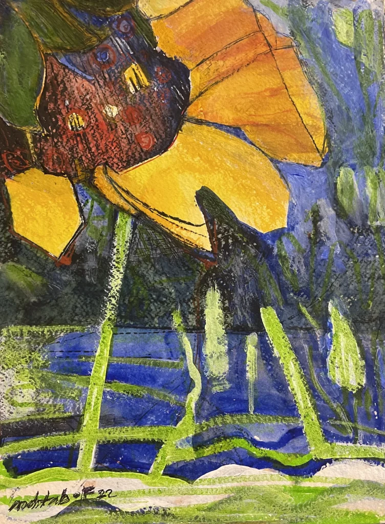 Water coloracrylic on arch paper scaled 1